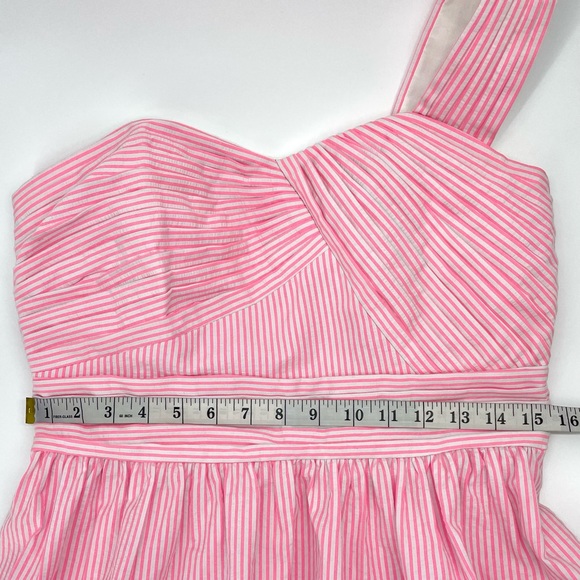 🎀HP🎀 Lilly Pulitzer ADDISON SEERSUCKER one shoulder pink white DRESS 8 NWT - Picture 15 of 16